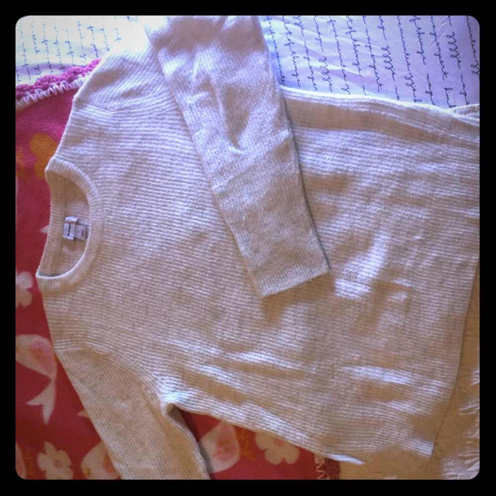 White soft sweater M
